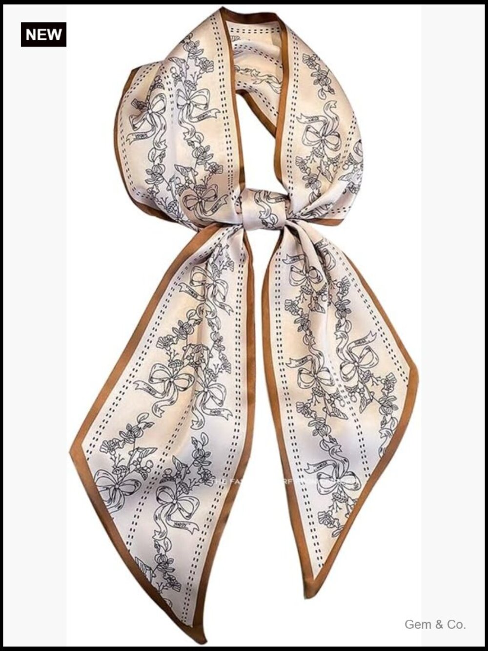 Silk Feeling Satin Hair Scarf Long Square for Women Versatile Head Neck Bag Wrap